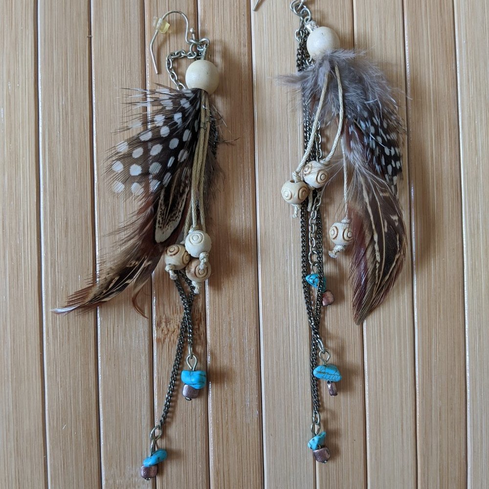 Boho Feather Earrings